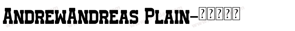 AndrewAndreas Plain字体转换
